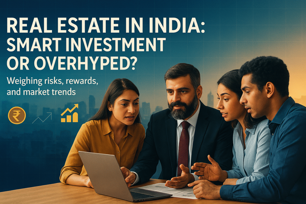 People sitting around a desk discussing the nitty gritty of investing in real estate in India
